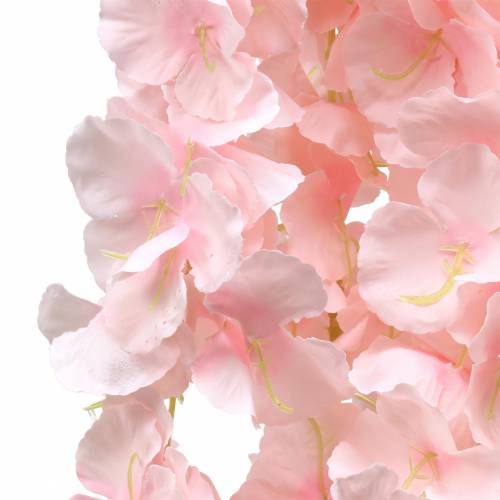 Artículo Guirnalda de flores decorativa artificial rosa claro 135cm 5 hilos