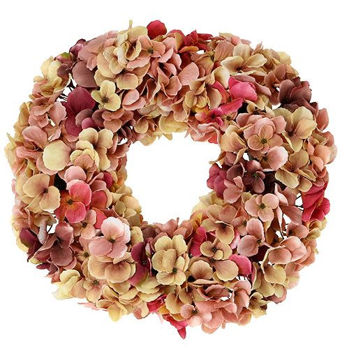 Floristik24 Corona de hortensias Ø35cm rosa oscuro, Burdeos