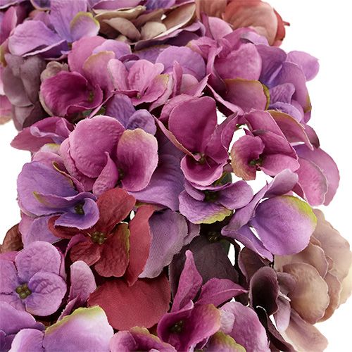 Artículo Guirnalda de hortensias Ø35cm Púrpura, Lilla