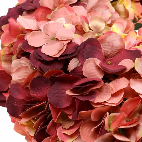 Floristik24 Guirnalda Hortensia Borgoña Ø44cm