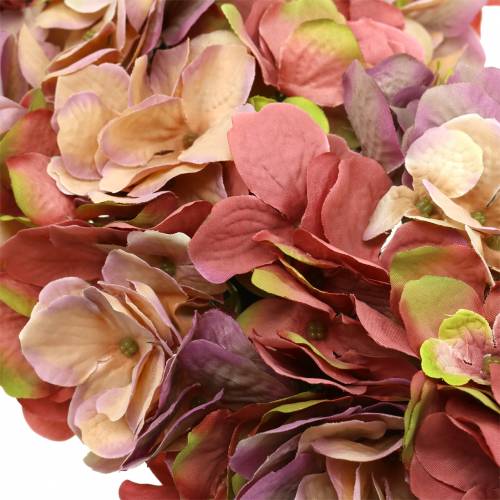 Floristik24 Corona de hortensias rosa vieja Ø44cm