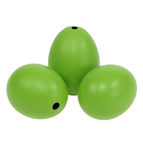 Floristik24 Huevos de gallina 5,5cm - 7cm verde 10 piezas