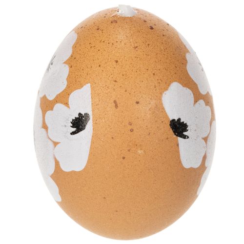 Artículo Decoración colgante de huevo de Pascua, primavera, Pascua, huevos de gallina reales, natural, 6 cm, 6 piezas