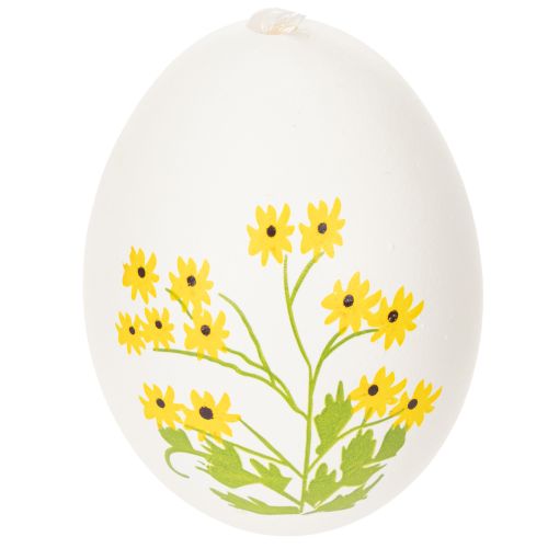 Artículo Huevos de Pascua con delicados motivos florales para la decoración festiva de Pascua en el salón, 6 cm, 6 piezas