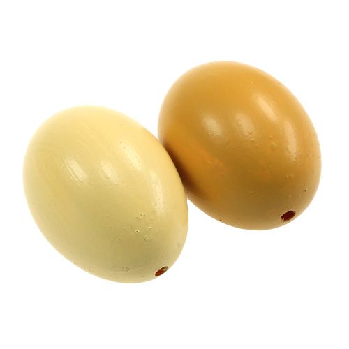 Floristik24 Huevos de gallina 6cm mix amarillo 10uds