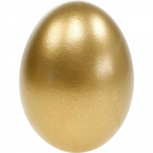 Artículo Huevos de gallina Huevos dorados soplados Decoración de Pascua 10 piezas