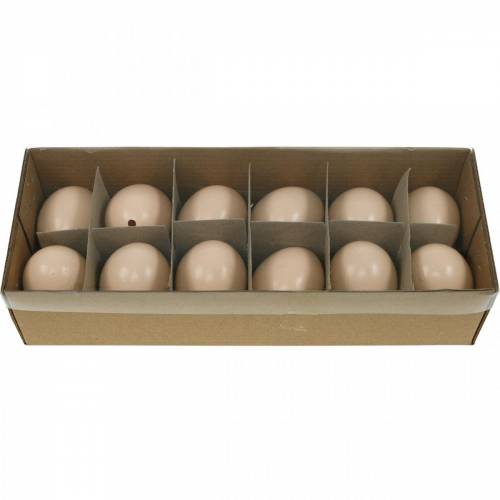 Artículo Huevos de Gallina Crema Decoración de Pascua Huevos Soplados 10 piezas