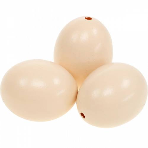Artículo Huevos de Gallina Crema Decoración de Pascua Huevos Soplados 10 piezas