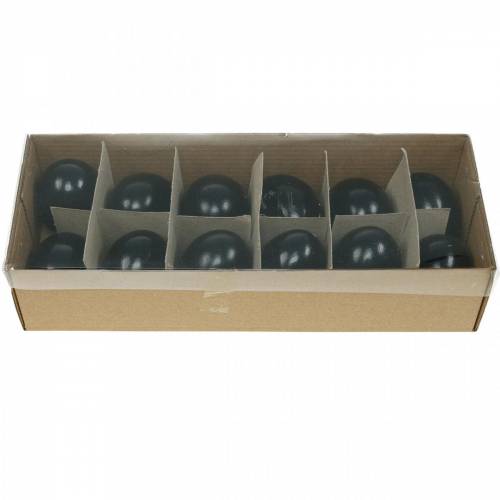 Artículo Huevos de Gallina Decoración de Pascua Negra Huevos Soplados 10 Piezas
