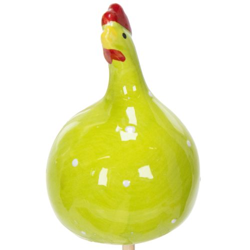 Artículo Estacas decorativas de pollo para arreglos florales de primavera y decoración de mesas, 7,5 cm, 4 piezas