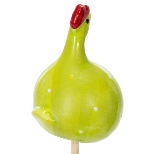 Artículo Estacas decorativas de pollo para arreglos florales de primavera y decoración de mesas, 7,5 cm, 4 piezas