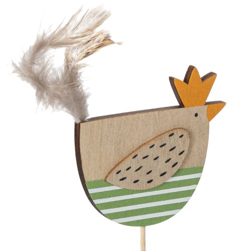 Artículo Estacas de pollo con diseño de Pascua para una alegre decoración primaveral, 7 cm, 12 piezas