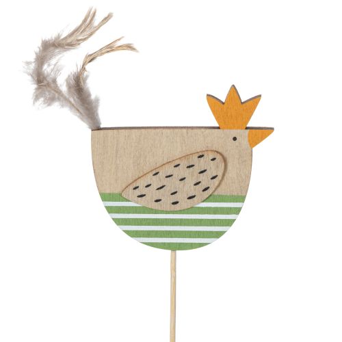 Artículo Estacas de pollo con diseño de Pascua para una alegre decoración primaveral, 7 cm, 12 piezas