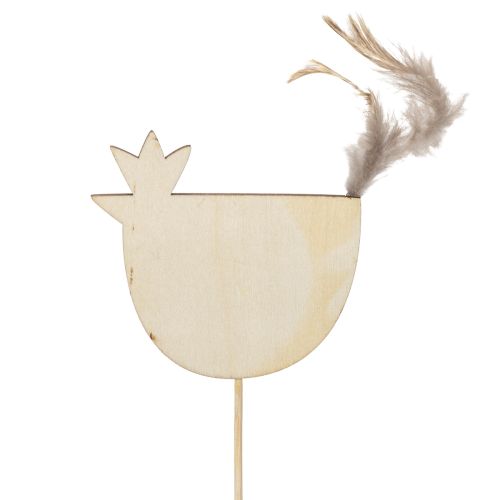 Artículo Estacas de pollo con diseño de Pascua para una alegre decoración primaveral, 7 cm, 12 piezas