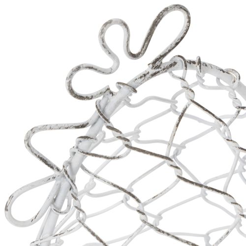 Artículo Cesta de alambre con forma de pollito para huevos de Pascua. Un complemento encantador para la decoración de Pascua. 14 cm.