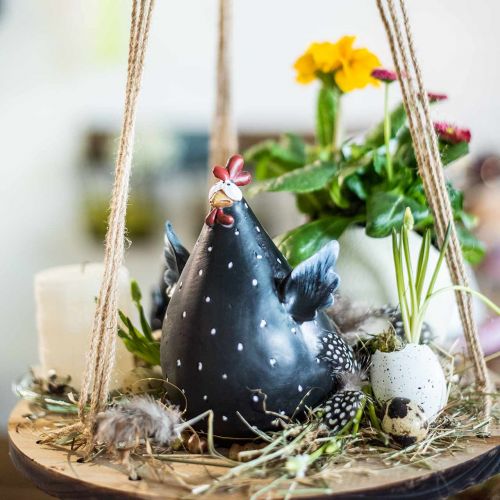 Floristik24 Pollo decorativo, figura primaveral, decoración Pascua, gallina, decoración pollo 18cm