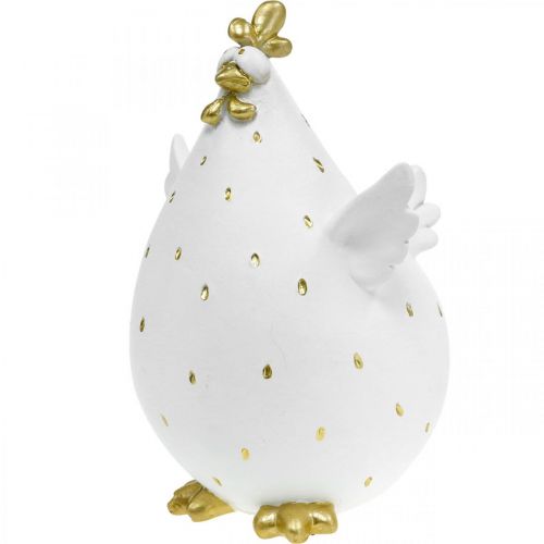 Floristik24 Decoración de pollo para Pascua, pájaro divertido, pollo de Pascua, gallina H12.5cm