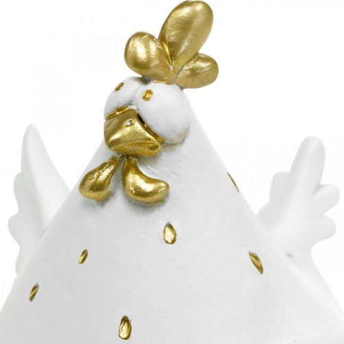 Floristik24 Decoración de pollo para Pascua, pájaro divertido, pollo de Pascua, gallina H12.5cm