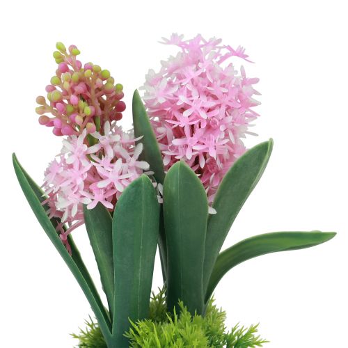 Artículo Jacinto artificial en maceta amarillo rosa azul H23cm 3ud