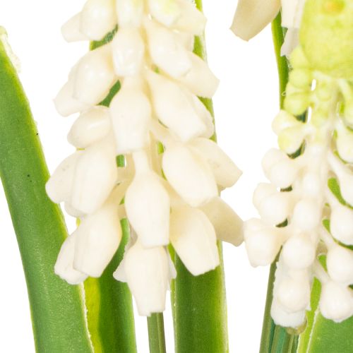 Artículo Jarrón de flores artificiales de jacinto para una elegante decoración de mesa y un aspecto elegante de 20 cm.