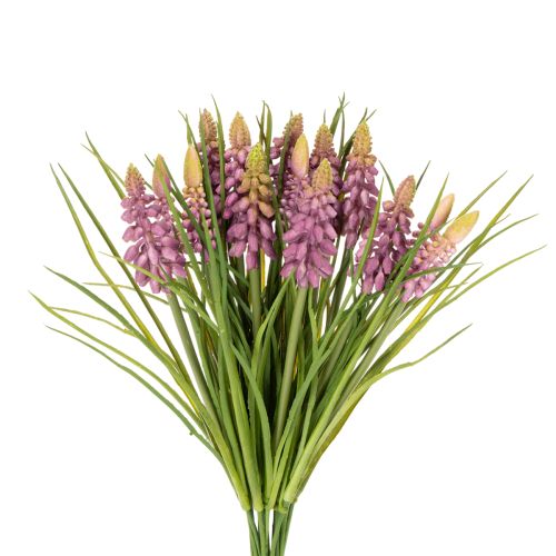 Flor de jacinto de uva artificial como decoración primaveral para el salón, 30 cm, 15 piezas