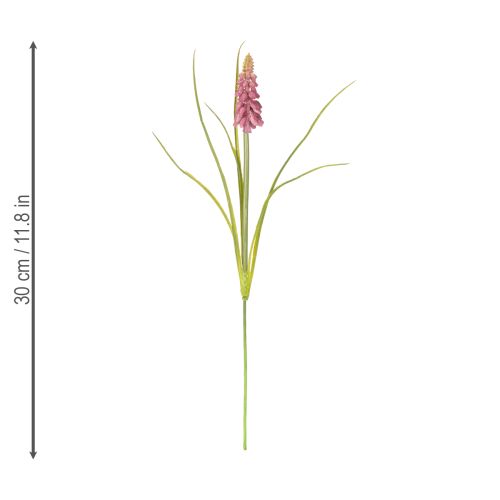 Artículo Flor de jacinto de uva artificial como decoración primaveral para el salón, 30 cm, 15 piezas