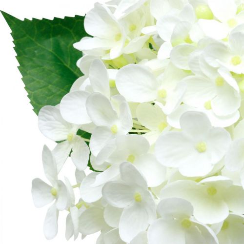  Hortensia blanco artificial 53cm - comprar barato en línea