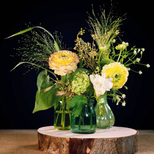 Floristik24 Vaso decorativo Ø6cm H8cm verde/gris 6pcs