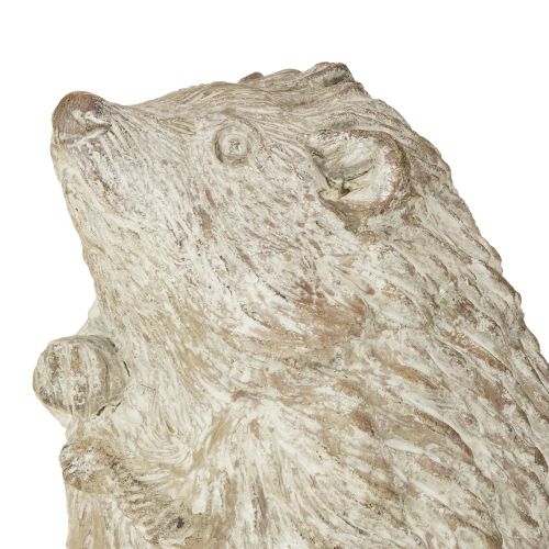 Floristik24 Figura decorativa otoñal de erizo de piedra fundida blanca lavada H14,5cm