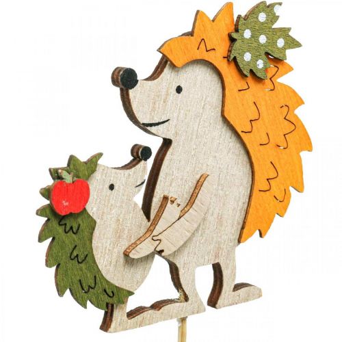 Flor palo erizo con niño otoño decoración madera 8.5cm 8pcs