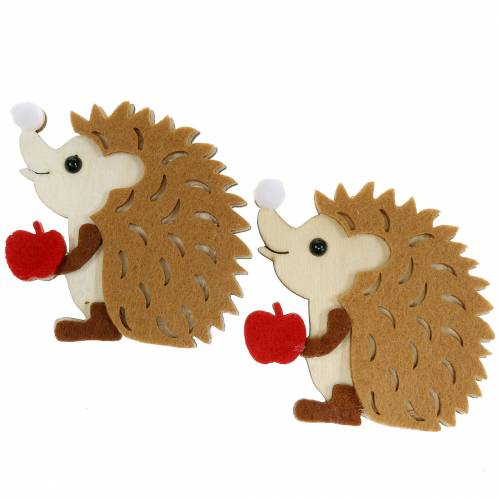 Artículo Decoración de otoño para esparcir y retocar erizos 8cm 6pcs