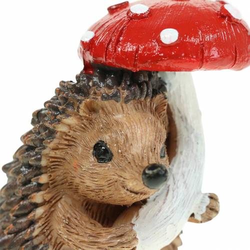 Floristik24 Figura de otoño erizo con seta H7cm 6pcs