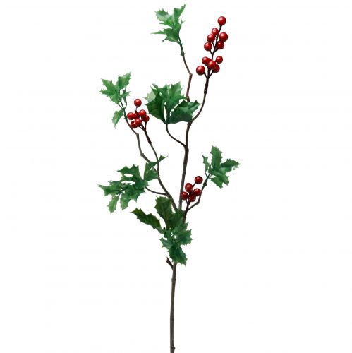 Artículo Ilex Rama de Baya de Acebo Artificial Bayas Rojas 75 cm