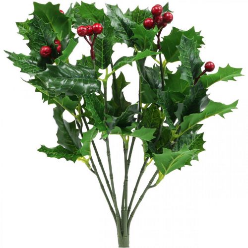 Floristik24 Rama navideña acebo Ilex bayas artificiales 37cm