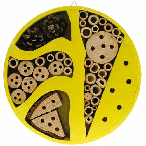 Floristik24 Hotel insecto redondo amarillo Ø25cm