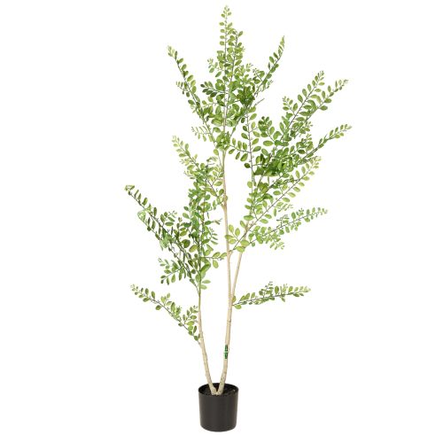 Planta artificial en maceta, 130 cm de altura, verde, decorativa.
