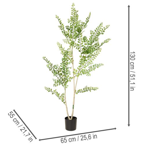 Planta artificial en maceta, 130 cm de altura, verde, decorativa. | Floristik24.es
