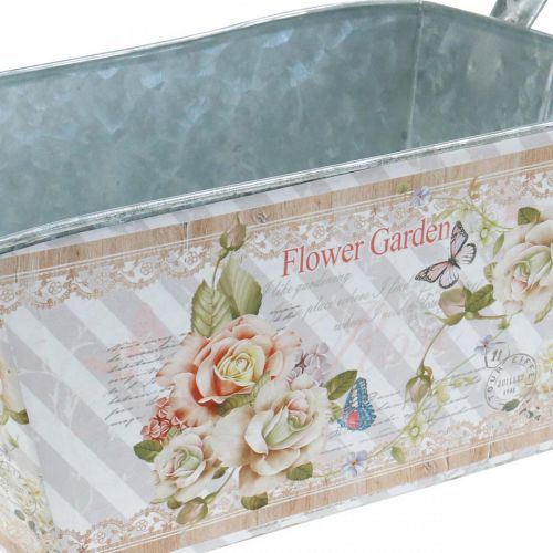 Floristik24 Jardinera jardinera de metal decoración de verano 20 × 12 × 10cm