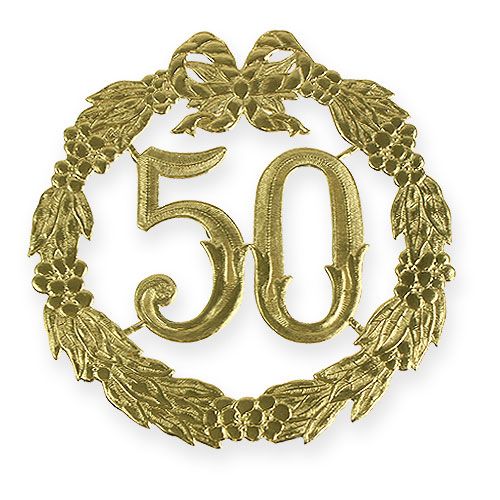 Floristik24 Aniversario número 50 en oro