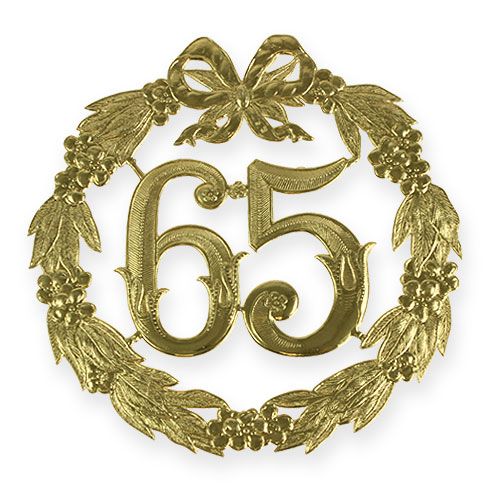 Floristik24 Aniversario número 65 en oro