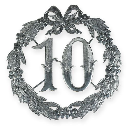 Floristik24 Aniversario número 10 en plata.