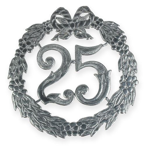 Floristik24 Aniversario numero 25 en plata