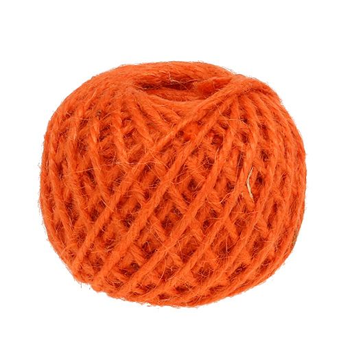 Floristik24 Cordón de yute naranja Ø3mm 100g