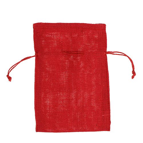 Sacos de yute rojo 16cm x 24cm 10pcs