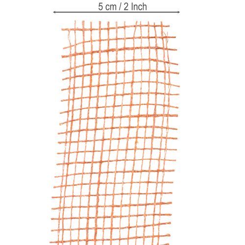 Artículo Cinta de yute, cinta de malla, yute, ecológica, rojo terracota, 5 cm de ancho, 40 m de largo