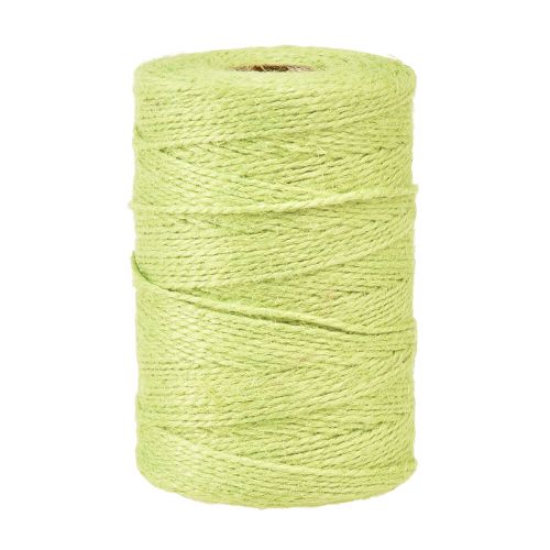 Floristik24 Cinta de yute cinta decorativa yute cordón de yute verde Ø2mm 200m