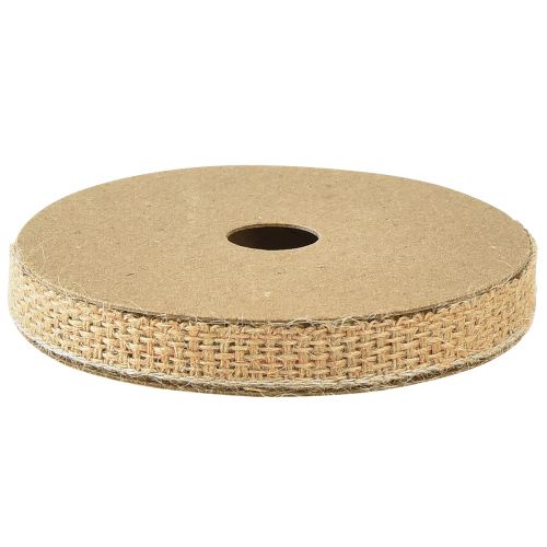 Artículo Cinta de yute cinta decorativa bronce cinta natural tejida 12mm 10m