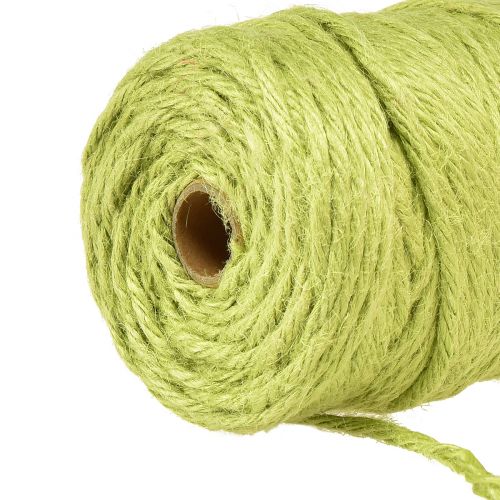 Artículo Cinta de yute cordón de yute cinta decorativa yute verde Ø4mm 100m