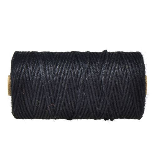Artículo Cinta de yute cordón de yute cinta yute cinta decorativa negra Ø3mm 200m