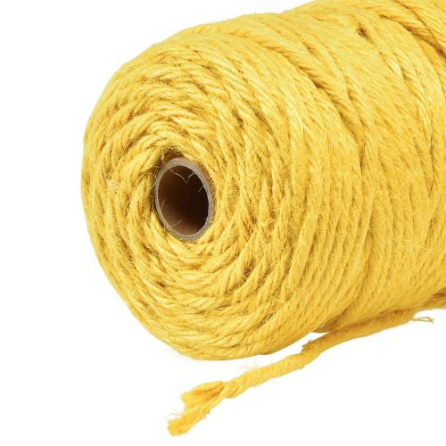 Artículo Cinta de yute cordón de yute cinta decorativa cinta de yute amarillo Ø4mm 100m